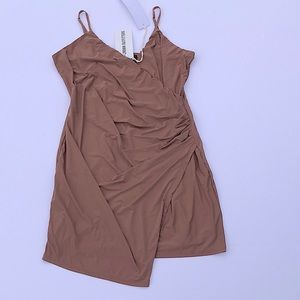NWT Urban Outfitters Lumiere Spaghetti Strap Mini Dress In Cocoa Various…